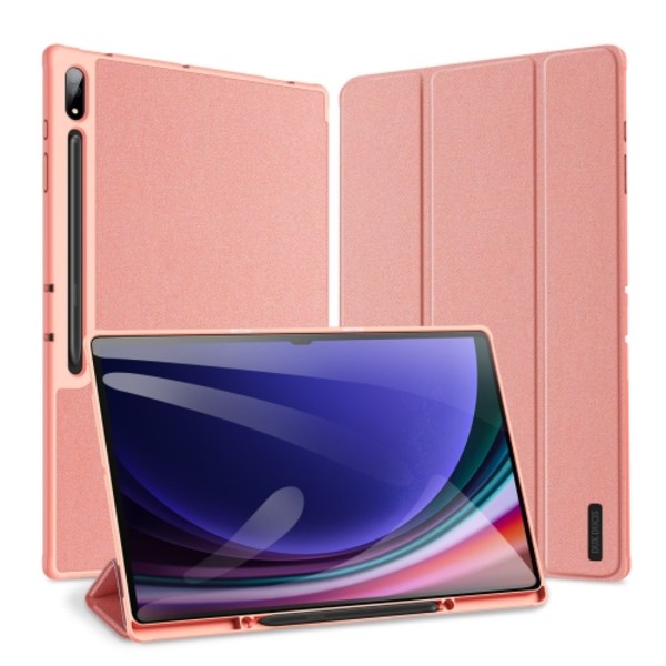 Samsung Galaxy Tab S10 Ultra Skal DUX DUCIS Domo Series Magnetisk Flip Läder Rosa
