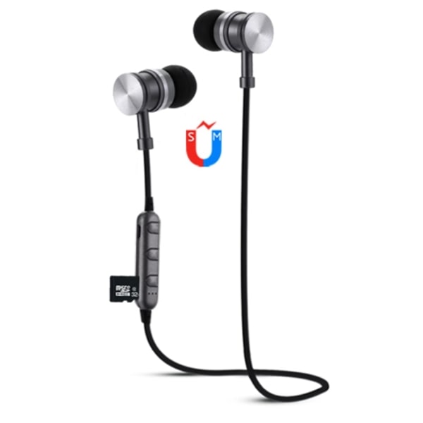 F3 Bluetooth 4.2 Hängande Nackdesign Bluetooth-headset, Musikspelning & Växling & Volymkontroll & Svara Svart