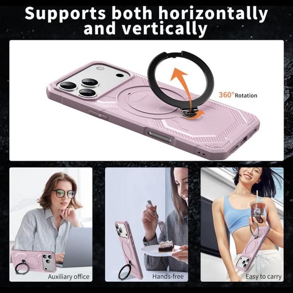 iPhone 18 Pro Max / iPhone 17 Pro Max Frostad MagSafe Skal Rosa