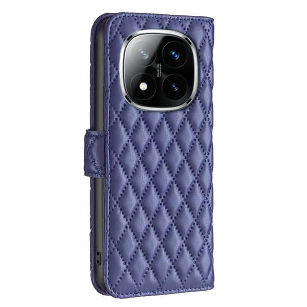 Redmi Note 14 Pro 4G - Diamantmönster Plånboksfodral i Läder Blå