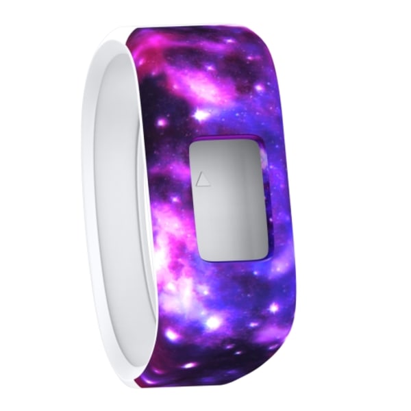 Nebula Pattern Silicone Sport Watch Band för Garmin Vivofit JR Purple Small
