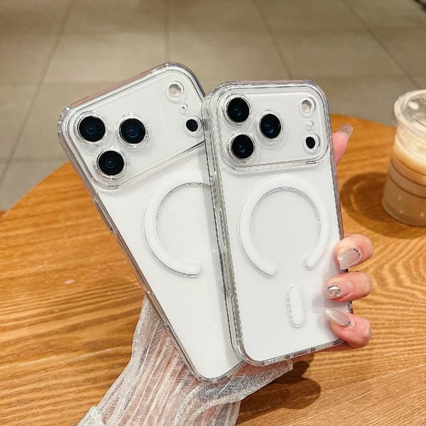 iPhone 18 Pro Max / iPhone 17 Pro Max Skal - Klar Akryl TPU med Fine Hole MagSafe