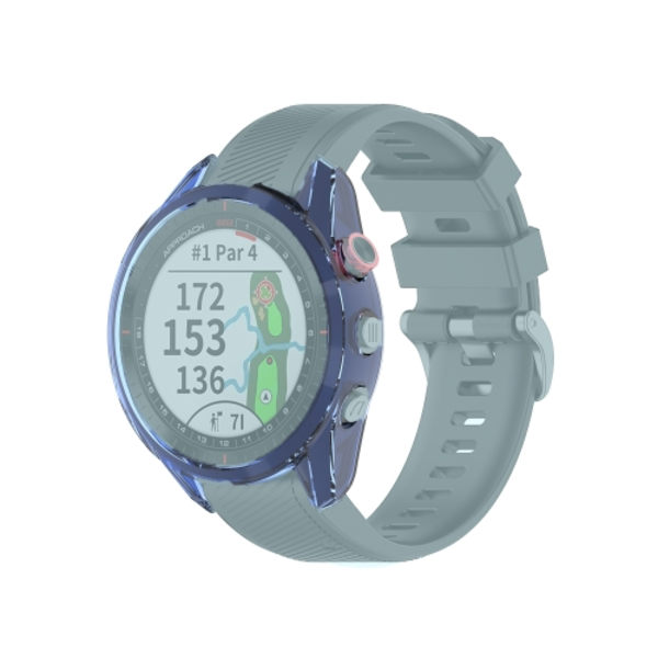 För Garmin Approach S62 Transparent TPU watch Transparent Blue