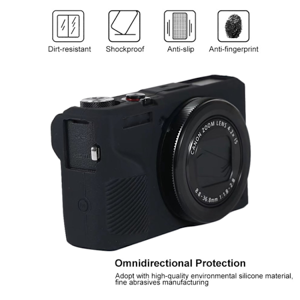 Mjukt silikonfodral för Canon PowerShot G7 X Mark III / G7X III / G7X3 Kaffe