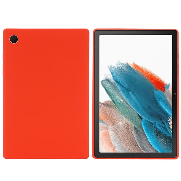 Samsung Galaxy Tab A8 10.5 (2021) Solid Färgad Silikon Stötsäker Tabletfodral Röd