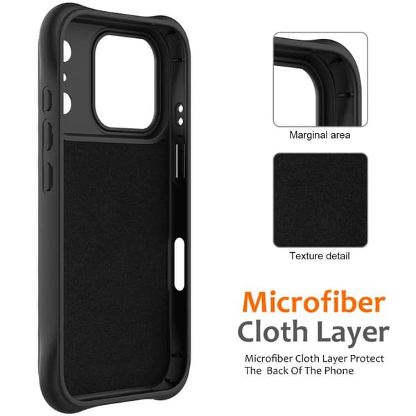 iPhone 18 Pro Max / iPhone 17 Pro Max Skal - Vågtextur med MagSafe Magnetisk Flytande Silikon Svart