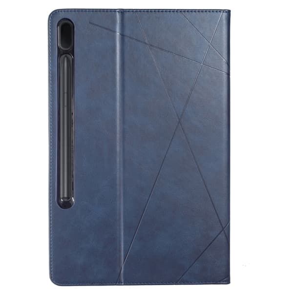 Samsung Galaxy Tab S8/S7+/S7 FE Prismatisk Läderfodral Blå