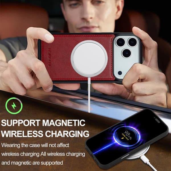 iPhone 18 Pro Max / iPhone 17 Pro Max Skal med MagSafe från LC.IMEEKE Röd