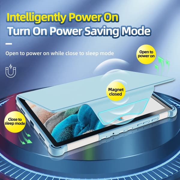 Samsung Galaxy Tab A8 10.5 (2021) 360° Rotating Armored Läderfodral Grå
