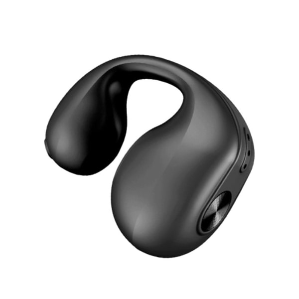 Enkel öronbenledning Bluetooth-hörlur In-Ear Wearable Running Sports Mini Svart
