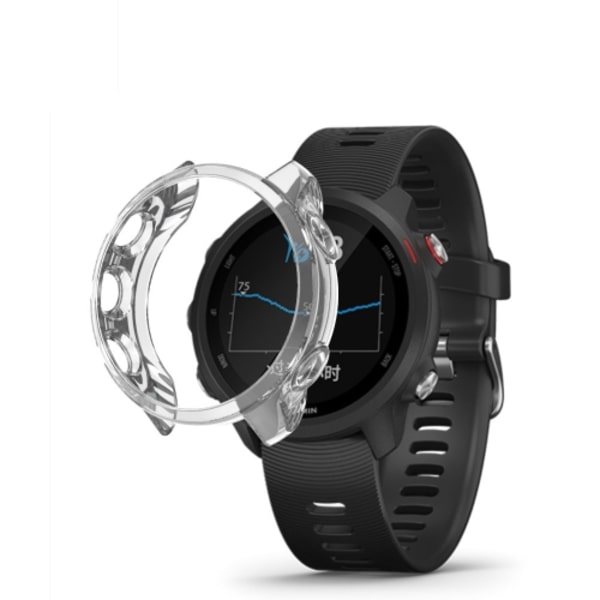 För Garmin Forerunner 245 TPU Translucent Watch Case Gray