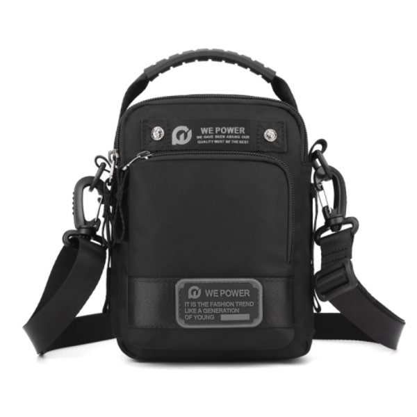 WEPOWER Herr Axelväska Vattentät Utomhus Multifunktionell Midjeväska Casual Mångsidig Crossbody Väska Svart