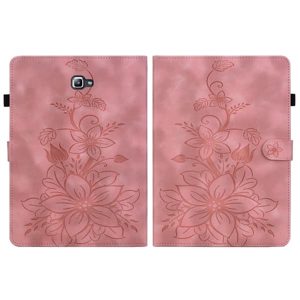 Samsung Galaxy Tab A 10.1 (2016) Lily Prägad Läderfodral Rosa