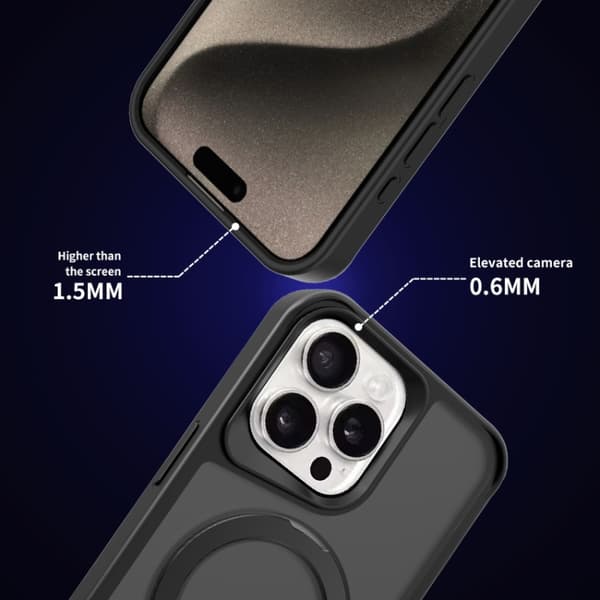 iPhone 16 Pro Unsynlig Fulcrum Hållare MagSafe Skal Grå