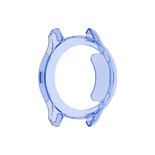 För Garmin Venu 2 Plus TPU Halvpack Candy Color Watch Case Transparent Blue