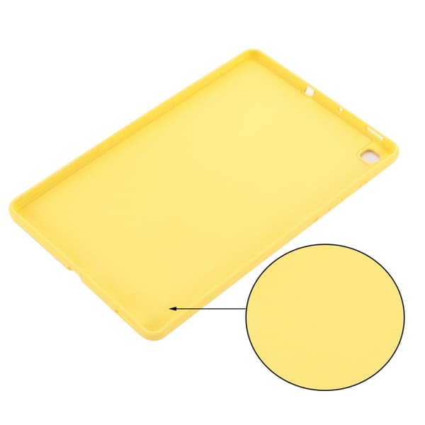 Samsung Galaxy Tab S6 Lite Solid Färgad Silikonfodral, Stöttåligt Gul