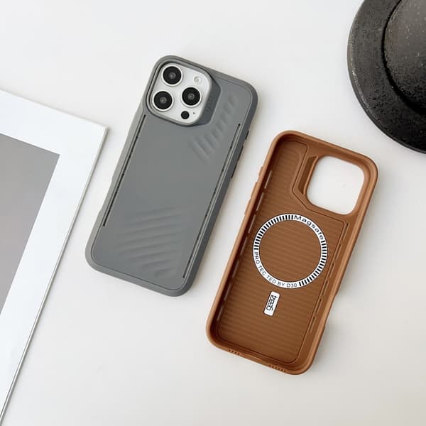 iPhone 16 Pro Max Gaer4 Imitation MagSafe Stötsäker TPU Skal Blå
