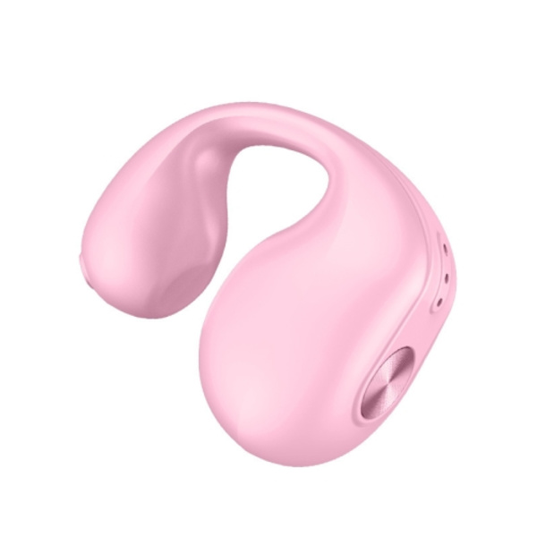 Enkel öronbenledning Bluetooth-hörlur In-Ear Wearable Running Sports Mini Rosa