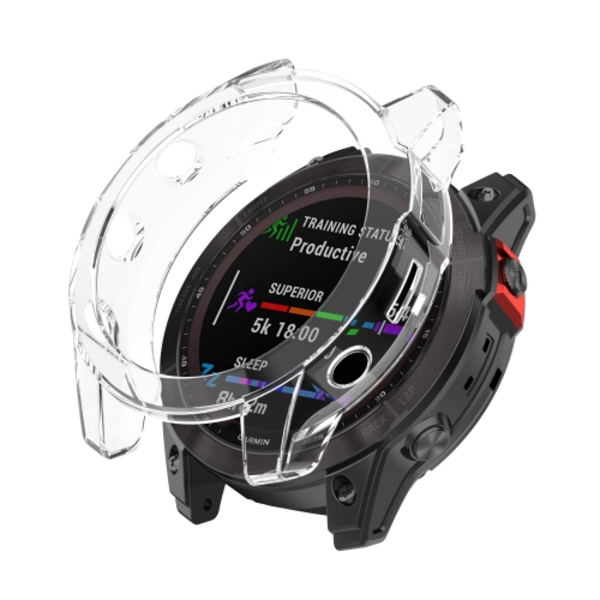 För Garmin Fenix ​​7X Shockproof TPU Soft Protective Case Transparent