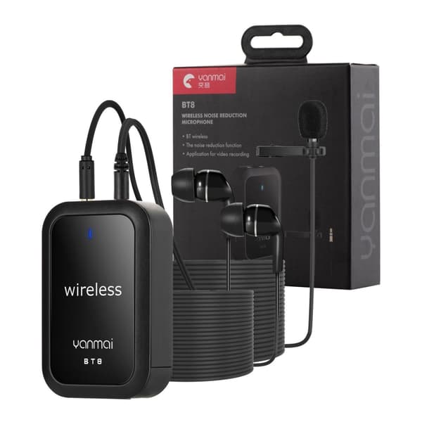 Yanmai BT8 Bluetooth trådlös mikrofon (svart)