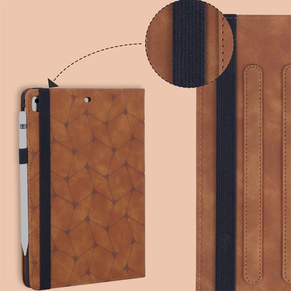 iPad Air 11 2024/2025 - Embossed Geometric Läderfodral Skal