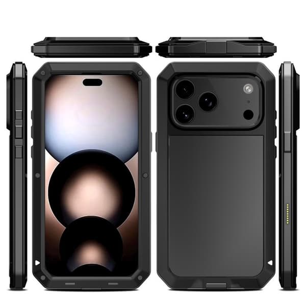iPhone 18 Pro Max / iPhone 17 Pro Max Skal - RedPepper - Trippelskyddad Metall Svart
