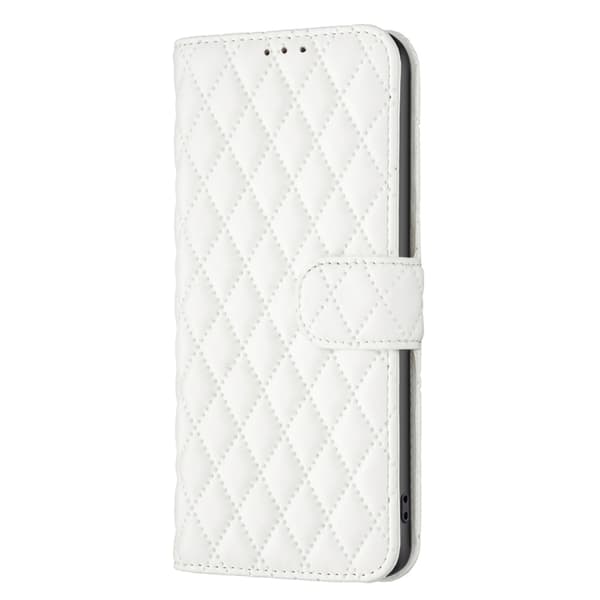Redmi Note 14 5G - Diamantmönster Plånboksfodral i Läder Vit