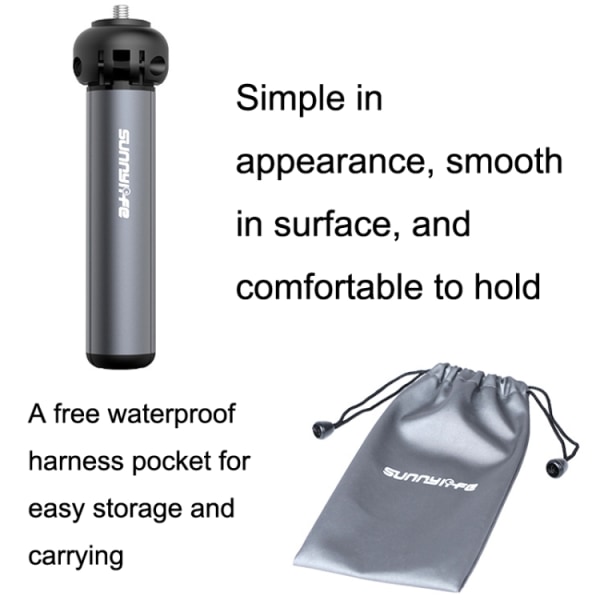 Sunnylife TY-Q9404 för GoPro11 / Insta360 X3 Pocket Desktop Tripod Stand Standard Edition Titan färg