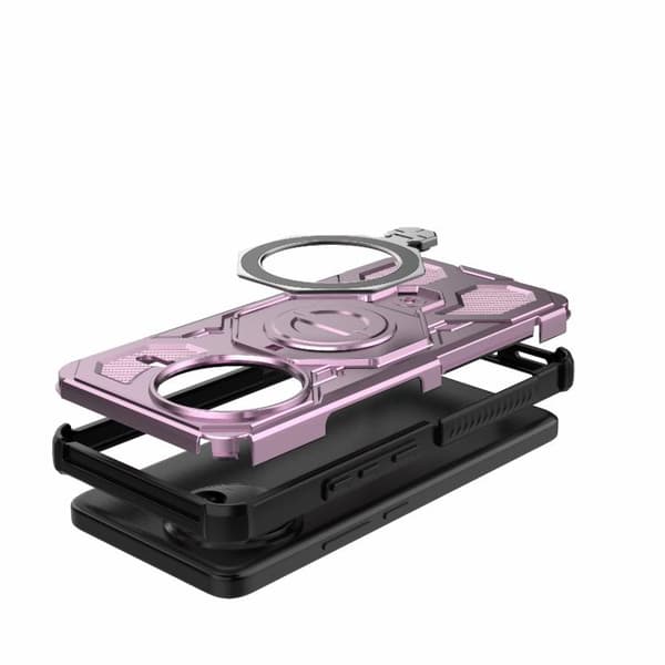 Redmi K80 Pro 5G J-20 Solid Färg MagSafe Magnetisk TPU+PC Mobilskal Rosa
