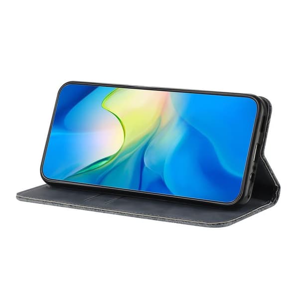 Redmi Note 14 Pro 4G - Etnisk Pr präglad Läderfodral med Adsorption Grå
