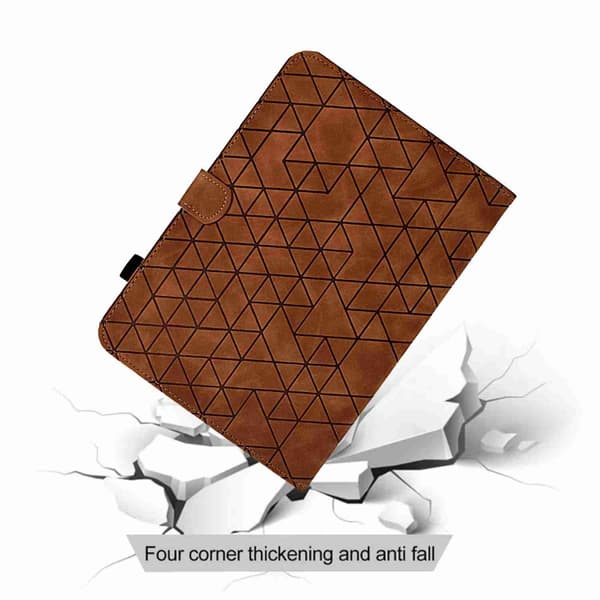 Samsung Galaxy Tab A7 Lite T220 Rhombus TPU Läderfodral Brun