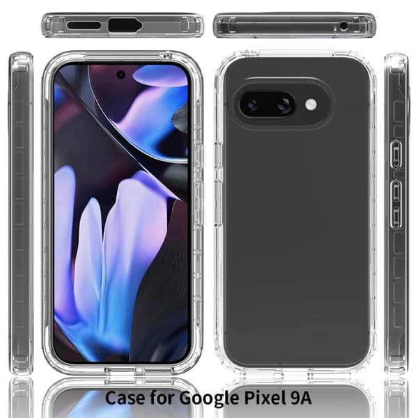 för Pixel 9a Skal - Stöttålig Klar Gradient PC + TPU Mobilskal Transparent