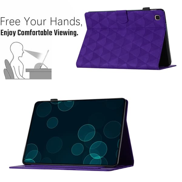 Samsung Galaxy Tab S6 Lite P610 Diamond Textured Leather Case Lila