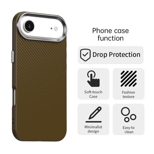iPhone 17 Air Skal - Kolfiber Series IMD Brun