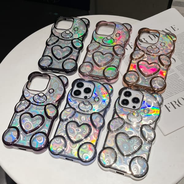 iPhone 16 Pro Max Bärformad Elektropläterad Laser TPU Skal Guld