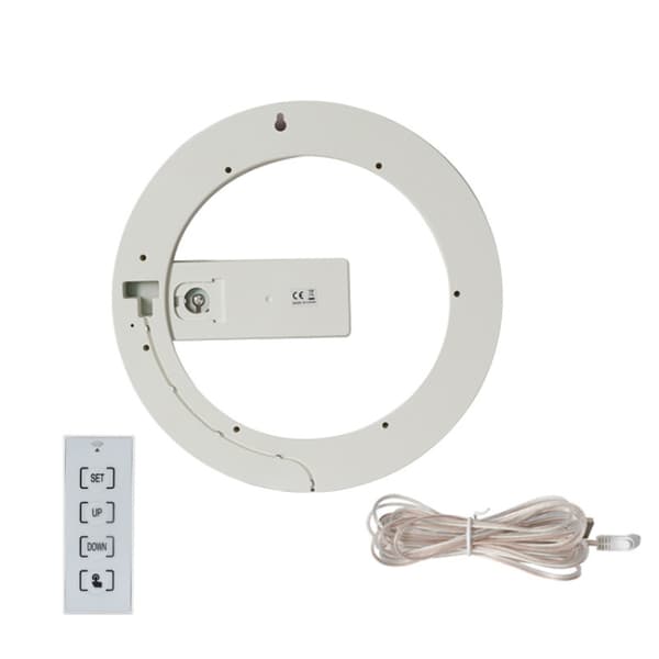LED-spegel ihålig väggklocka 7-färgsomkopplare elektronisk digital display väggklocka (vit)