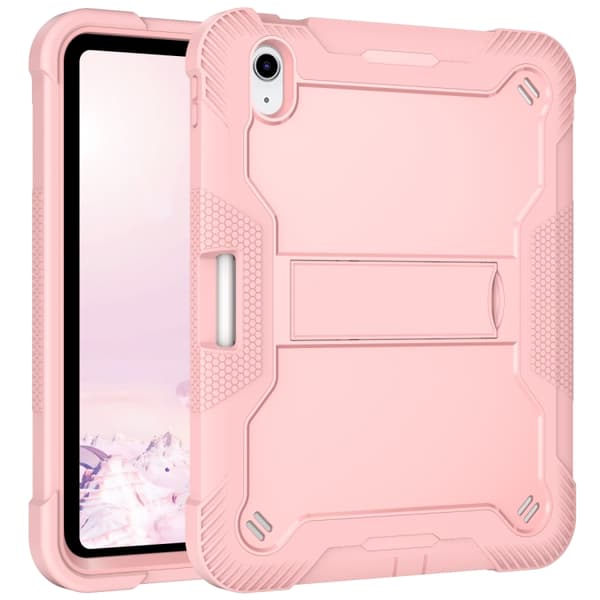 iPad 11 11:e generationen / 10.9 10:e generationen 2022/2025 Silikon + PC Stötsäker Skal Roséguld