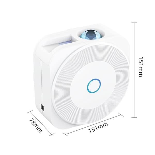 NX-01 USB Bluetooth stjärnformad roterande projektorlampa (vit)