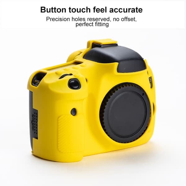 Mjukt silikonfodral för Canon EOS 7D Gul