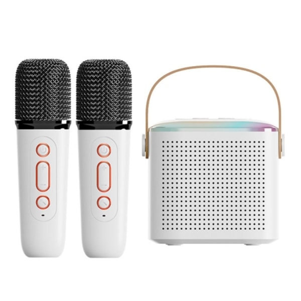 Hem bärbar Bluetooth-högtalare Liten utomhuskaraoke Ljud, Färg: Y1 Vit (Dubbelvete)