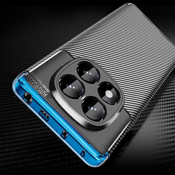 Redmi Note 14 Pro 4G - Stötsäker TPU fodral med Kolfibertextur