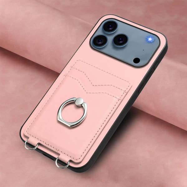 iPhone 18 Pro Max / iPhone 17 Pro Max Skal med R20 Ringkortshållare Rosa