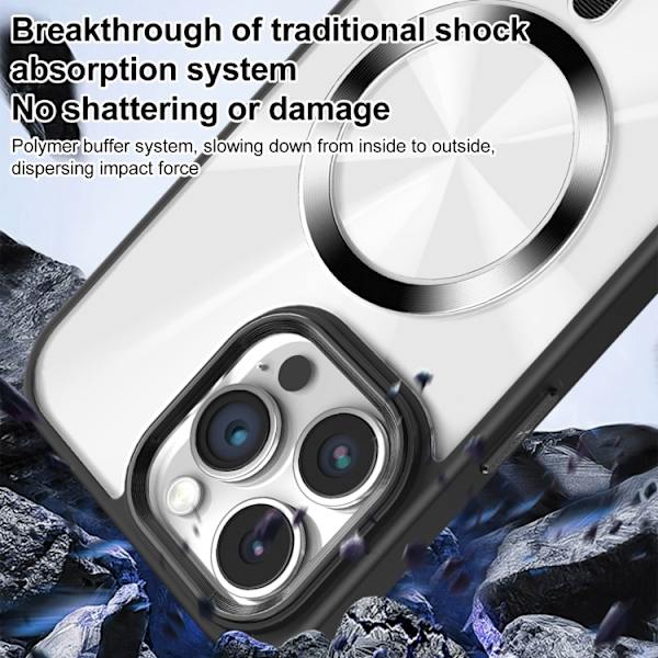 iPhone 16 Pro Max Glaring CD Textur MagSafe Skal Rosa