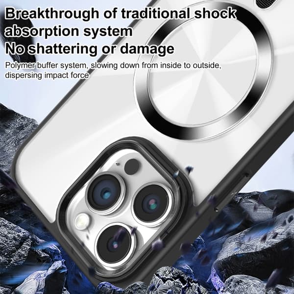 iPhone 16 Pro Max Glaring CD Textur MagSafe Skal Svart