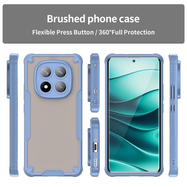 Redmi Note 14 Pro+ 5G - Armor Glaze PC Hybrid TPU Mobilskal Blå