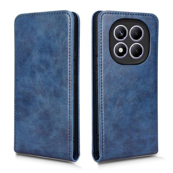 Redmi Note 14 Pro 4G - Magnetisk Vertikal Flip Läderfodral Blå