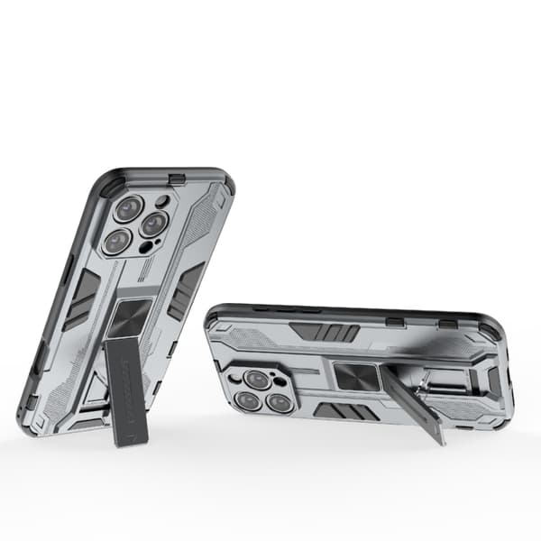 iPhone 16 Pro Supersonic PC + TPU Skal - Hållbar och Stöttålig Mobilskal för iPhone 16 Pro Grå