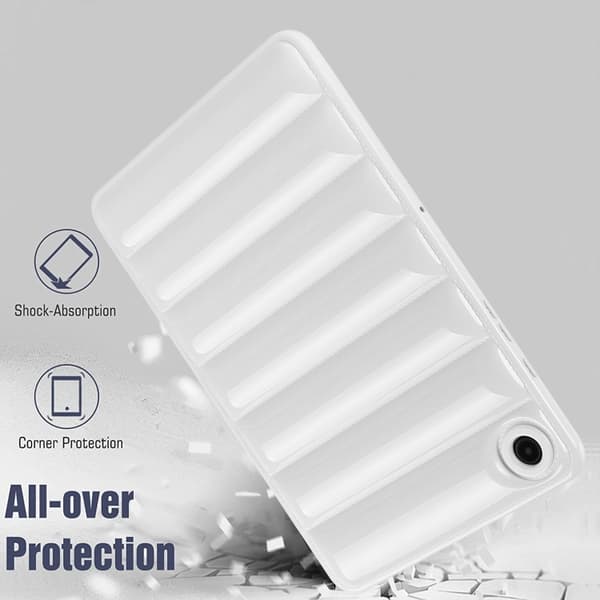 Samsung Galaxy Tab S7 T870 / S8 X700 Stötsäkert Skyddsfodral Eiderdown Kudde Vit