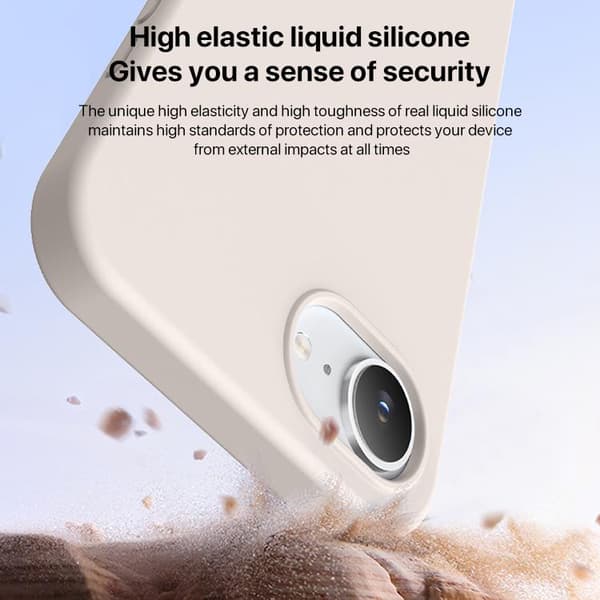 iPhone 16 Pro Max Burom Cloud Sensing Ultra-tunn Flytande Silikon Full Coverage Skal Lila bönor