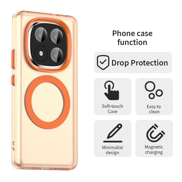 Redmi Note 14 Pro+ 5G - Candy MagSafe PC Hybrid TPU Mobilskal Orange